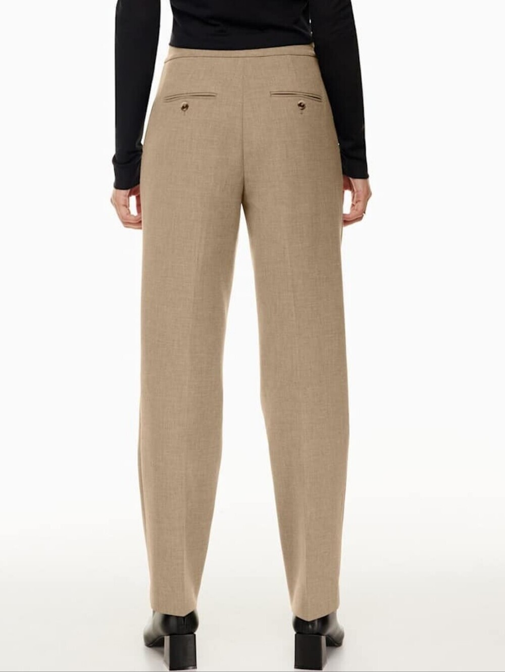 Aritzia Wilfred Ibiza High Rise Pleated Trouser Pants Size 4 In Heather Bisque - Picture 8 of 16